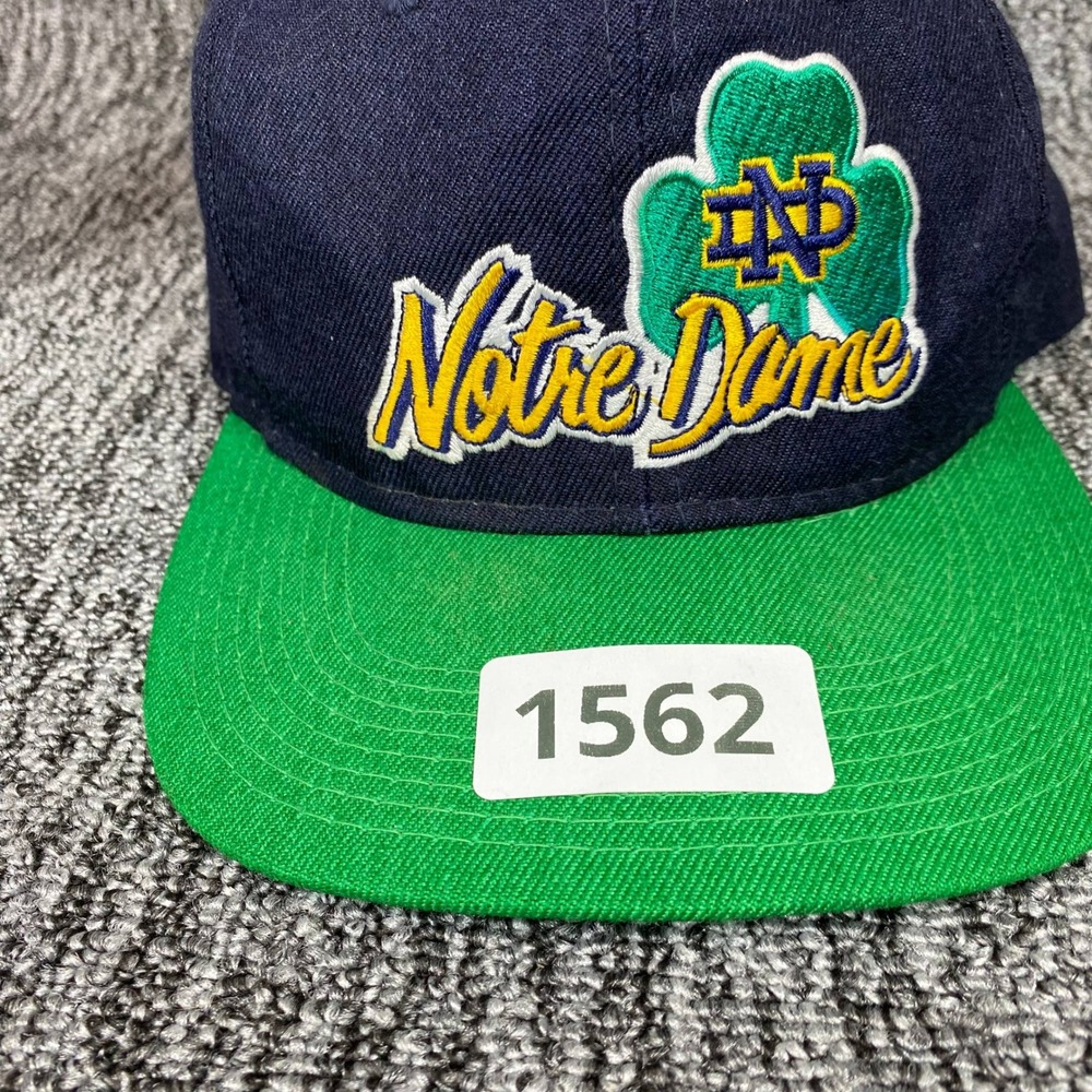 Vintage Notre Dame Fighting Irish Snapback Hat The Game Big Logo Shamrock 90s - Picture 9 of 9
